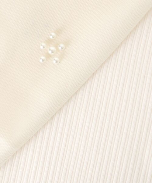 MAJESTIC LEGON（マジェスティックレゴン）の「パールチュールスリーブ長袖トップス（Tシャツ/カットソー・レディース・ラベンダー/ブルー/チャコールグレー/アイボリー/ブラック・MEDIUM）」の8枚目の写真