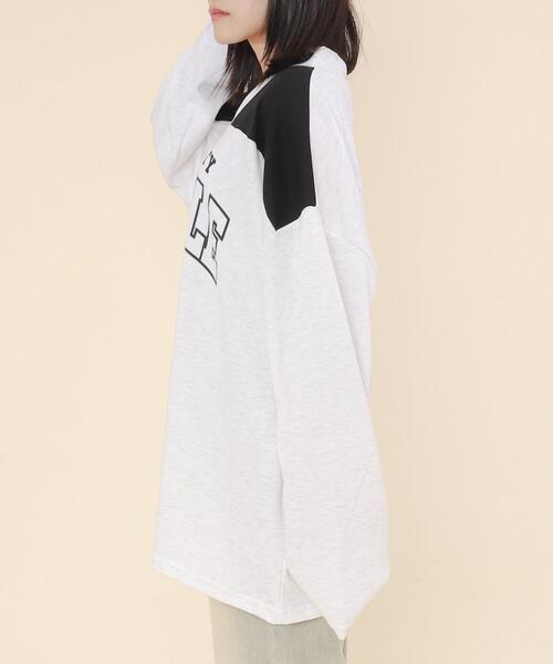 WOND（ウォンド）の「WOND/バイカラースポーツスウェット（スウェット・レディース・ブラック/ライトグレー・FREE）」の11枚目の写真