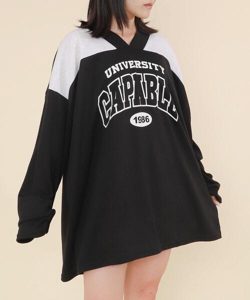 WOND（ウォンド）の「WOND/バイカラースポーツスウェット（スウェット・レディース・ブラック/ライトグレー・FREE）」の15枚目の写真