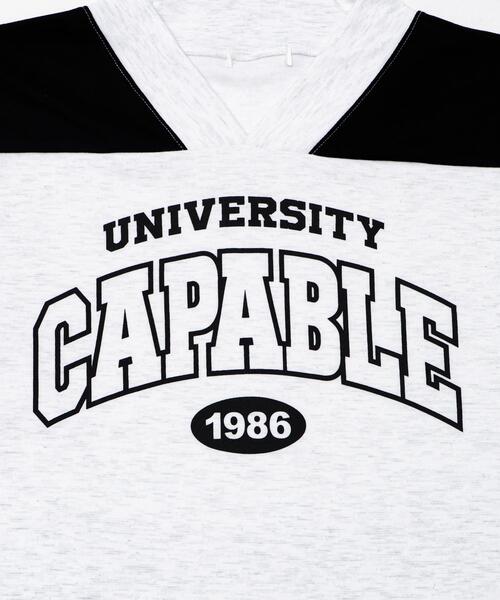 WOND（ウォンド）の「WOND/バイカラースポーツスウェット（スウェット・レディース・ブラック/ライトグレー・FREE）」の6枚目の写真