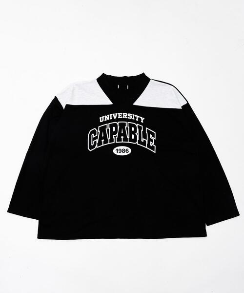 WOND（ウォンド）の「WOND/バイカラースポーツスウェット（スウェット・レディース・ブラック/ライトグレー・FREE）」の9枚目の写真