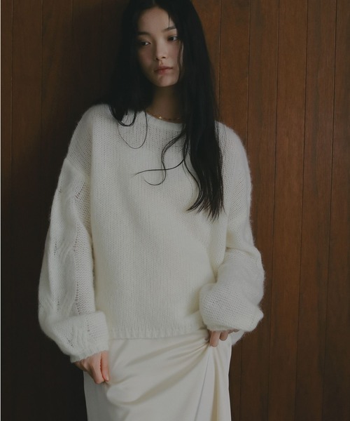 モヘアケーブルニットプルオーバー（ニット/セーター）｜A part by