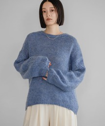 モヘアニット」に該当するブルー・ネイビー/青色系の