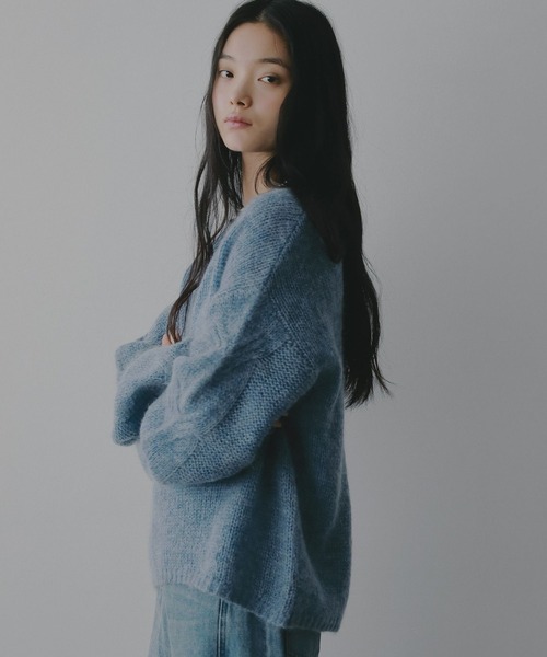 セール】モヘアケーブルニットプルオーバー（ニット/セーター）｜A