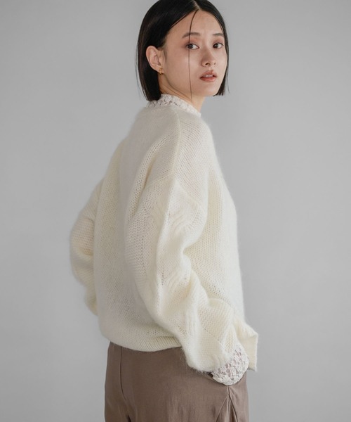 モヘアケーブルニットプルオーバー（ニット/セーター）｜A part by