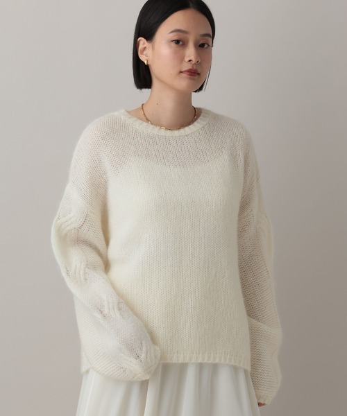 セール】モヘアケーブルニットプルオーバー（ニット/セーター）｜A