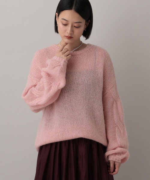 セール】モヘアケーブルニットプルオーバー（ニット/セーター）｜A