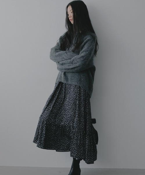 A part by（アパートバイ）の「モヘアケーブルニットプルオーバー（ニット/セーター・レディース・ピンク系その他2/オフホワイト/チャコールグレー/ブルー系その他4・FREE）」の10枚目の写真