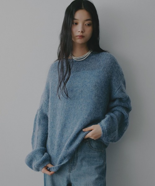 A part by（アパートバイ）の「モヘアケーブルニットプルオーバー（ニット/セーター・レディース・ピンク系その他2/オフホワイト/チャコールグレー/ブルー系その他4・FREE）」の17枚目の写真