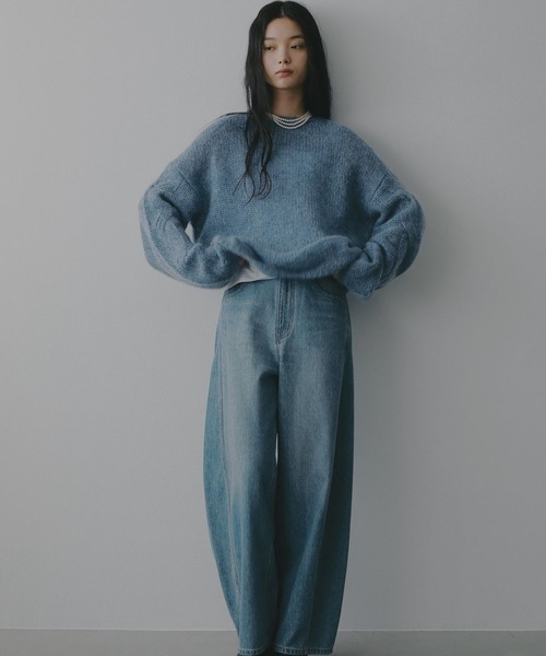 A part by（アパートバイ）の「モヘアケーブルニットプルオーバー（ニット/セーター・レディース・ピンク系その他2/オフホワイト/チャコールグレー/ブルー系その他4・FREE）」の18枚目の写真