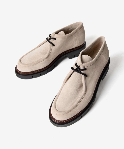 CORSO ROMA,9(コルソローマ)の「CORSO ROMA 9 OLGA 381 SUEDE Tyrolean shoes コルソローマ オルガ チロリアン スエードシューズ モカシン(モカシン/デッキシューズ・レディース・ブラック/サンドベージュ・37/39/38/36)」の2枚目の写真