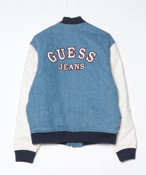 セール】GUESS JEANS Denim Letterman Jacket ジャケット スタジャン
