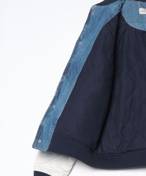 GUESS JEANS Denim Letterman Jacket ジャケット スタジャン