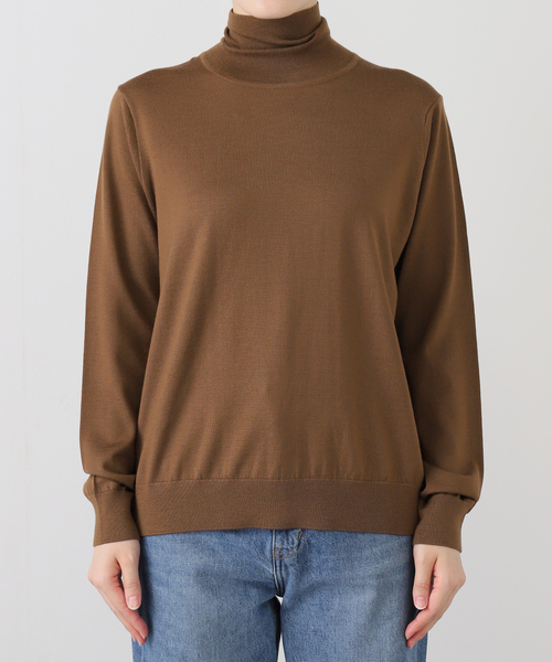 MUSEドゥーズィエムクラス FF30 タートルネック ニット 長袖 ブラウン FF30 TODAY タートルネック プルオーバー（ニット/セーター