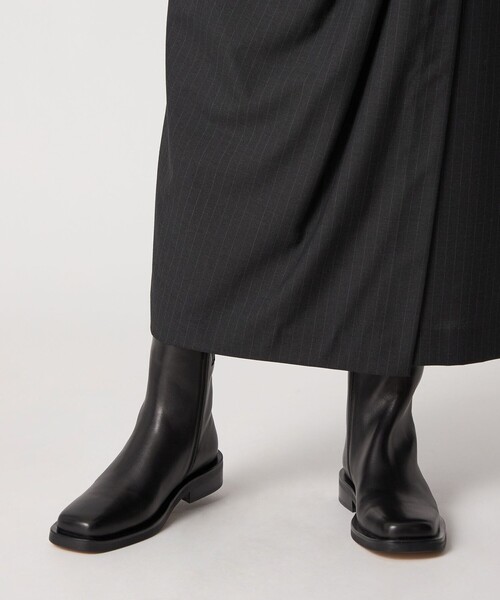 ODETTE E ODILE（オデットエオディール）の「スクエアマニッシュ ショートブーツ35↑（ブーツ・レディース・ブラック/ダークブラウン・22cm/22.5cm/23cm/23.5cm/24cm/24.5cm/25cm）」の5枚目の写真