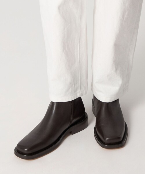 ODETTE E ODILE（オデットエオディール）の「スクエアマニッシュ ショートブーツ35↑（ブーツ・レディース・ブラック/ダークブラウン・22cm/22.5cm/23cm/23.5cm/24cm/24.5cm/25cm）」の9枚目の写真