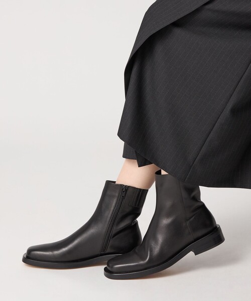 スクエアマニッシュ ショートブーツ35↑(ブーツ)|ODETTE E ODILE スクエアマニッシュ ショートブーツ35↑(ブーツ)|ODETTE E ODILE