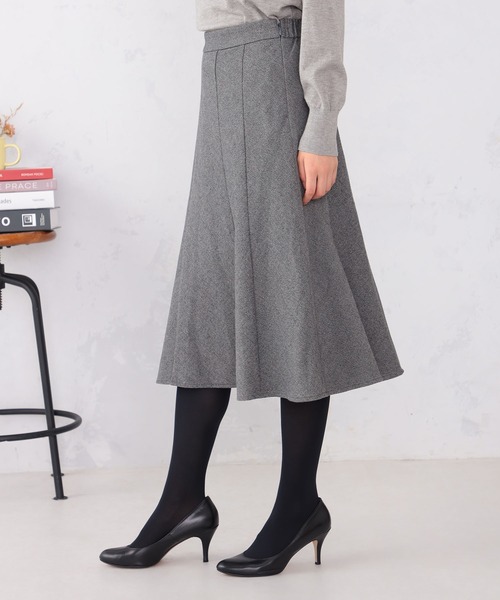 GALLORIA(ギャローリア)の「【キレメクスカート】ハギフレアスカート(スカート・レディース・チャコールグレー/ブラック/グレー/ライトパープル・M/LL/L/S)」の5枚目の写真