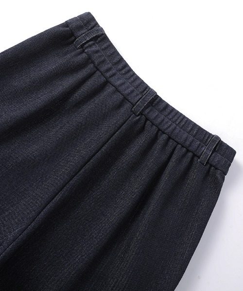 HANDO（ハンド）の「[高身長サイズMT/低身長サイズS有り]ハイウエストワイドデニムパンツ オフィスカジュアル きれいめカジュアル レディース韓国（デニムパンツ・レディース・ネイビー・S/L/XXL/M/XL）」の3枚目の写真