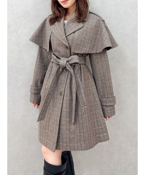 2WAYケープミニトレンチコート（トレンチコート）｜dazzlin（ダズリン