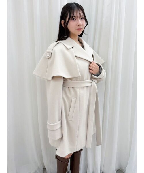 ダズリン♡ トレンチコート 2WAYカラーウールライクトレンチコート（トレンチコート）｜dazzlin