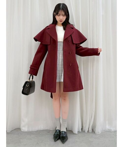 dazzlin(ダズリン)の「2WAYケープミニトレンチコート(トレンチコート・レディース・オフホワイト/その他1/レッド・MEDIUM/SMALL)」の15枚目の写真