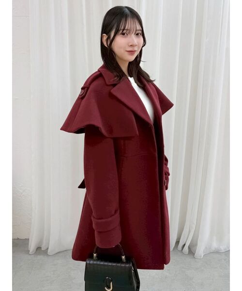 dazzlin(ダズリン)の「2WAYケープミニトレンチコート(トレンチコート・レディース・オフホワイト/その他1/レッド・MEDIUM/SMALL)」の17枚目の写真