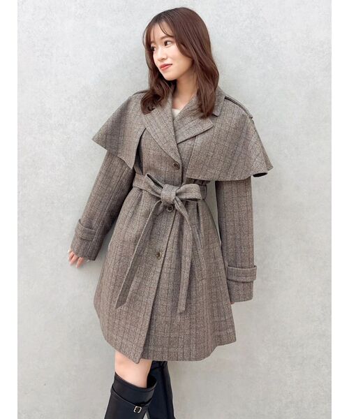 2WAYケープミニトレンチコート（トレンチコート）｜dazzlin（ダズリン