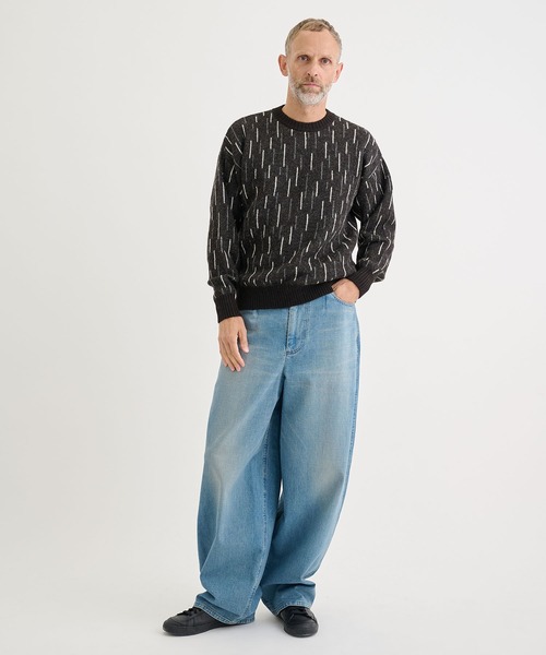 markaware（マーカウェア）の「【MARKAWARE/マーカウェア】RAIN DROP PATTERN JUMPER（ニット/セーター・メンズ・ブラウン/ブラック・1/2）」の3枚目の写真