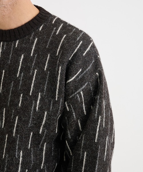 markaware（マーカウェア）の「【MARKAWARE/マーカウェア】RAIN DROP PATTERN JUMPER（ニット/セーター・メンズ・ブラウン/ブラック・1/2）」の7枚目の写真