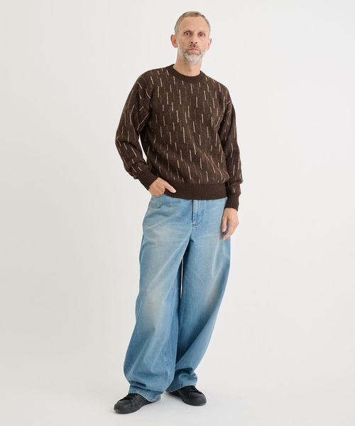 markaware（マーカウェア）の「【MARKAWARE/マーカウェア】RAIN DROP PATTERN JUMPER（ニット/セーター・メンズ・ブラウン/ブラック・1/2）」の9枚目の写真