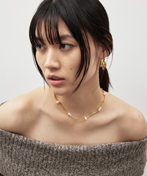 HANNE（アン）の「ウェーブパールネックレス（ネックレス・レディース・ゴールド/シルバー・FREE）」の4枚目の写真