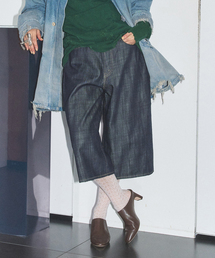 KURO | KURO WIDE SPREAD CROPPED SHORTS 964194：デニムショートパンツ(デニムパンツ)