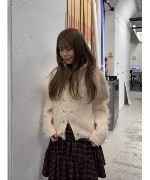 ZIP SIDE EYELET ニット