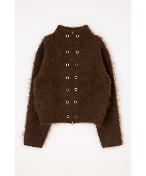 ZIP SIDE EYELET ニット