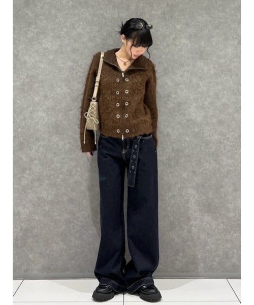 ZIP SIDE EYELET ニット | 激安通販のイーサプライ