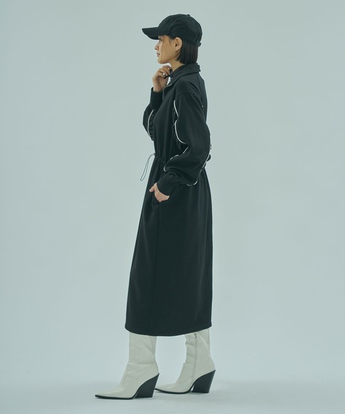 ROSE BUD(ローズバッド)の「FABRIC COMBINATION DRESS(ワンピース・レディース・グレー/ブラック・ONE SIZE)」の5枚目の写真