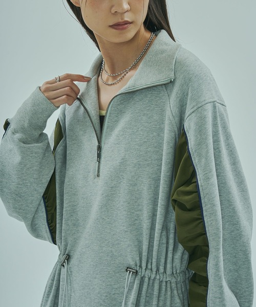 ROSE BUD(ローズバッド)の「FABRIC COMBINATION DRESS(ワンピース・レディース・グレー/ブラック・ONE SIZE)」の11枚目の写真