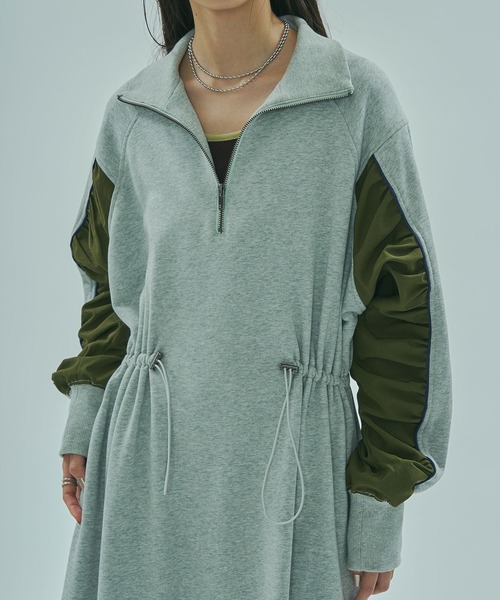 ROSE BUD(ローズバッド)の「FABRIC COMBINATION DRESS(ワンピース・レディース・グレー/ブラック・ONE SIZE)」の13枚目の写真