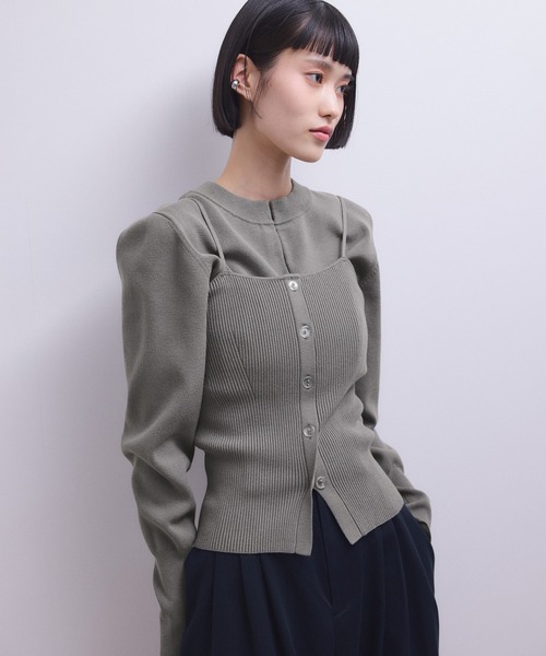 WEB限定】キャミソールセットクロップドカーディガン（カーディガン