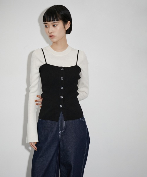 WEB限定】キャミソールセットクロップドカーディガン（カーディガン
