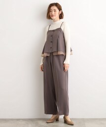 grove（グローブ）の「【2点SET/体型カバー】透け感とレイヤードで大人の遊び心を、ビスチェSET UP（セットアップ）」