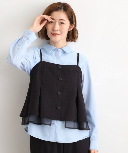 grove(グローブ)の「【2点SET/体型カバー】透け感とレイヤードで大人の遊び心を、ビスチェSET UP(セットアップ・レディース・ブラック/ブラウン系その他2/グレー系その他3・01/02/03/04/05)」の9枚目の写真