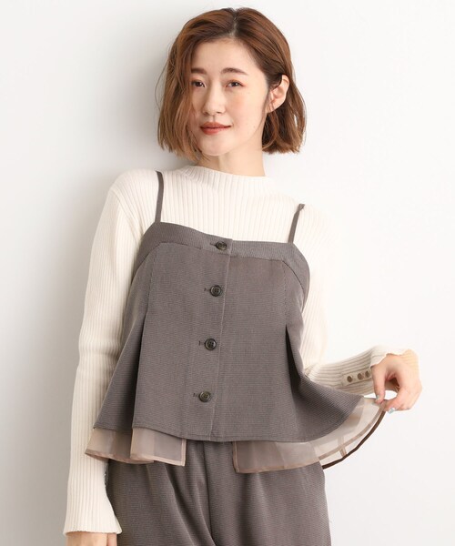 grove(グローブ)の「【2点SET/体型カバー】透け感とレイヤードで大人の遊び心を、ビスチェSET UP(セットアップ・レディース・ブラック/ブラウン系その他2/グレー系その他3・01/02/03/04/05)」の16枚目の写真