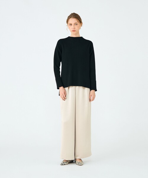 BALLSEY（ボールジィ）の「グリッツィーサテン イージーワイドパンツ（その他パンツ・レディース・ダークグレー/ライトベージュ・36/34）」の12枚目の写真