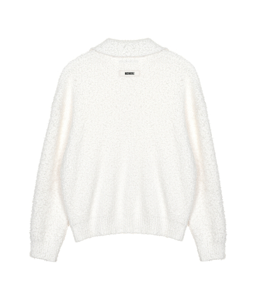 NICK&NICOLE（ニックアンドニコール）の「BOUCLE COLLAR KNIT CARDIGAN_CREAM（カーディガン/ボレロ・レディース・その他・FREE）」の5枚目の写真