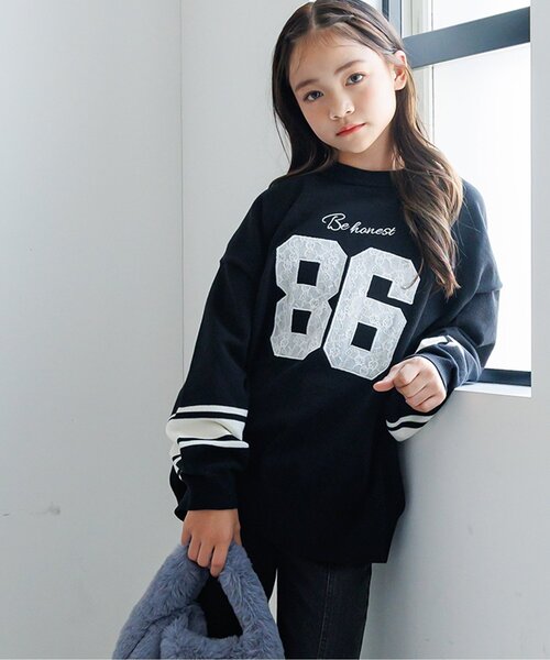 algy（アルジー）の「スムースナンバリングBIGニット（ニット/セーター・キッズ・ブラック/オフホワイト/ネイビー・XX-SMALL/X-SMALL/SMALL/MEDIUM）」の2枚目の写真