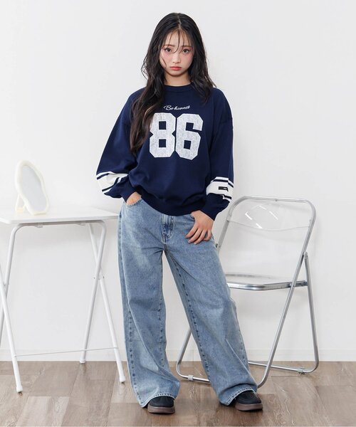 algy（アルジー）の「スムースナンバリングBIGニット（ニット/セーター・キッズ・ブラック/オフホワイト/ネイビー・XX-SMALL/X-SMALL/SMALL/MEDIUM）」の14枚目の写真