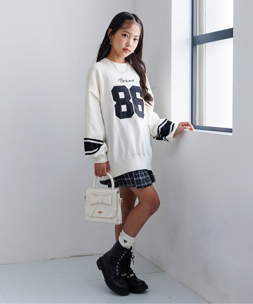 algy（アルジー）の「スムースナンバリングBIGニット（ニット/セーター・キッズ・ブラック/オフホワイト/ネイビー・XX-SMALL/X-SMALL/SMALL/MEDIUM）」の9枚目の写真