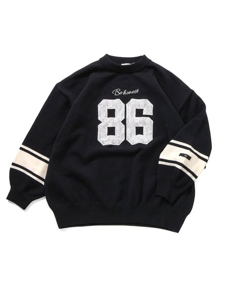 algy（アルジー）の「スムースナンバリングBIGニット（ニット/セーター・キッズ・ブラック/オフホワイト/ネイビー・XX-SMALL/X-SMALL/SMALL/MEDIUM）」の4枚目の写真